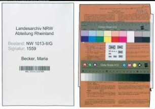 Entnazifizierung Maria Becker , geb. 27.08.1894 ()