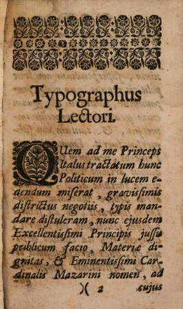 Breviarium Politicorum, Seu Arcana Politica Card. Iul. Mazarini : Multis locis Auctius