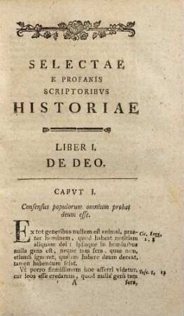 Selectae e profanis scriptoribus Historiae : quibus admista sunt varia honeste vivendi praecepta ; ex iisdem scriptoribus depromta ; in usum iuventutis scholasticae