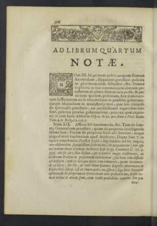 Ad librum quartum notae.