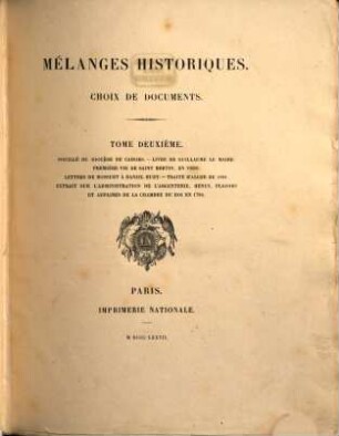 Mélanges historiques : choix de documents. 2, Pouillé du diocèse de Cahors [u.a.]