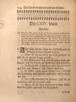 Der CXIV. Psalm. Alleluja.
