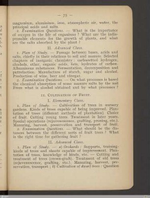 11. Cultivation of fruit
