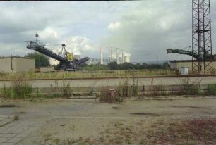 Kohlestapelplatz, Haldenschüttgeräte, Kraftwerk Turów, von W