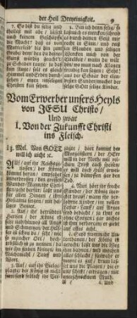 I. Von der Zukunfft Christi ins Fleisch. 13. - 20.