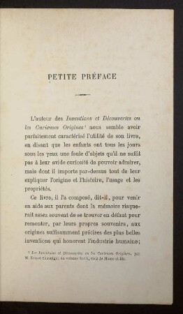 Petite préface
