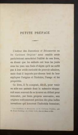 Petite préface