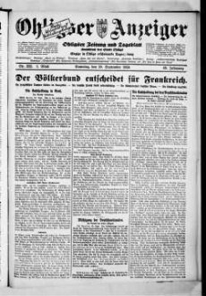 Ohligser Anzeiger : Ohligser Zeitung und Tageblatt ; einzige in Ohligs erscheinende Tageszeitung