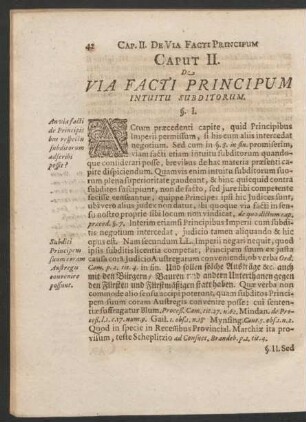 Caput II. De Via Facti Principum Intuitu Subditorum.