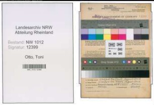 Entnazifizierung Toni Otto , geb. 18.07.1877 (Geschaeftsinhaberin)