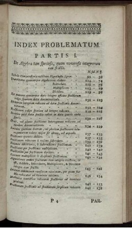 Index Problematum.