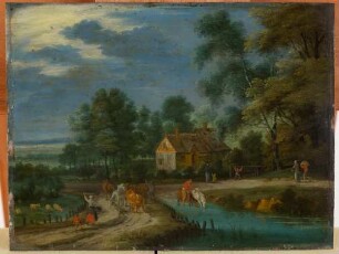 Landschaft mit Herde