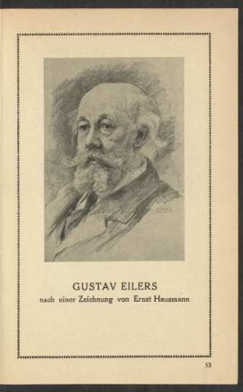 Gustav Eilers nach einer Zeichnung von Ernst Hausmann