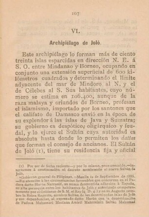 VI. Archipiélago de Joló
