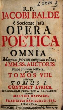 Opera Poetica omnia, 1