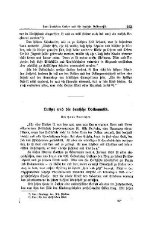 Luther und die deutsche Volksmusik