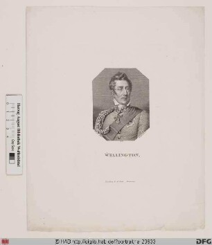 Bildnis Arthur Wellesley Wellington, 1814 1. Duke of