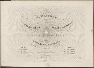 Miniatures : op. 37, 4. 1. Air écossais. 2. Air polonais. 3. Air espagnol. - Pl.-Nr. 475. - 11 S.