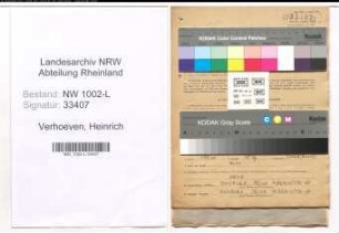 Entnazifizierung Heinrich Verhoeven , geb. 05.05.1920 (Referendar)