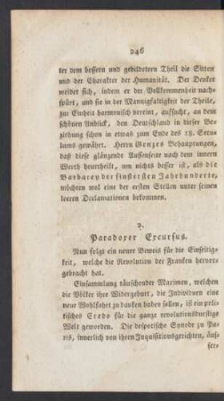 2. Paradoxer Excursus.