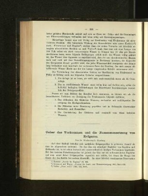 Ueber das Vorkommen und die zusammensetzung von Erdgasen.