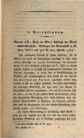 Kritische Zeitschrift für Rechtswissenschaft. 4, 4. 1828