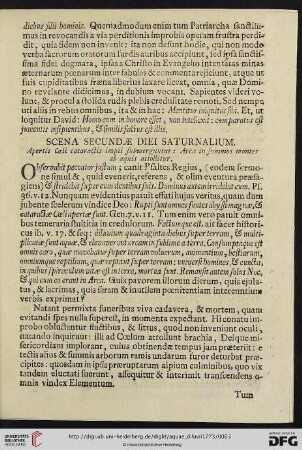 Scena Secundae Diei Saturnalium