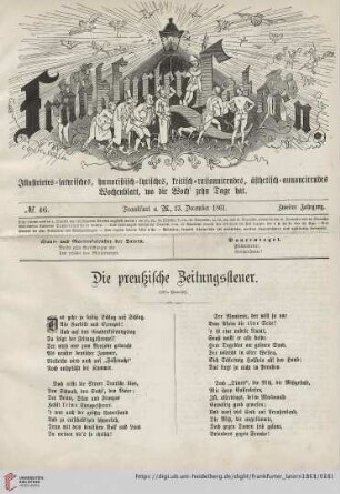 No. 46, Frankfurt a. M., 13. December 1861, Zweiter Jahrgang
