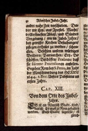 Von dem Orte des Jubel-Jahrs