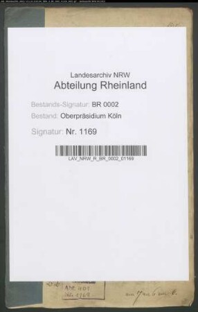 Abschlüsse der Regierungshauptkasse zu Kleve