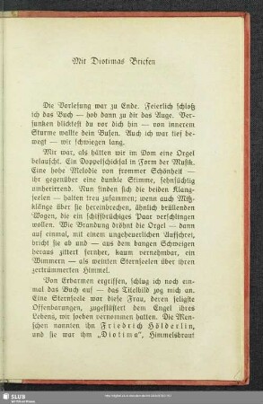 Mit Diotimas Briefen