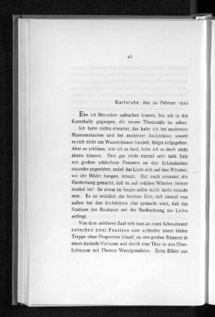 Karlsruhe, den 20. Februar 1910