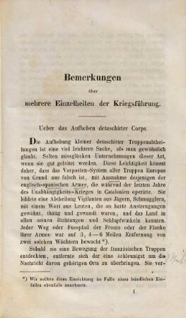 Bemerkungen über mehrere Einzelnheiten des Krieges : mit einem erläuternden Plane