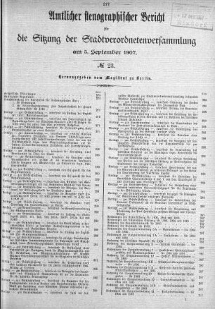 No 23, 5. September 1907