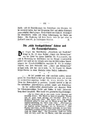 Die "nicht durchgebildeten" Lehrer und die Terrainspekulanten