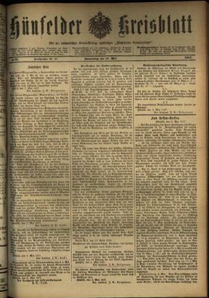 Ausgabe vom Donnerstag, den 10. Mai 1917.