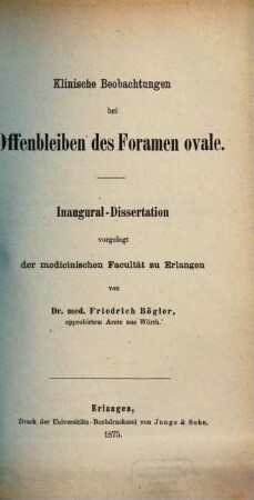 Klinische Beobachtungen bei Offenbleiben des Foramen ovale