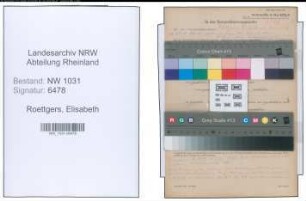 Entnazifizierung Elisabeth Roettgers , geb. 06.09.1908 ()