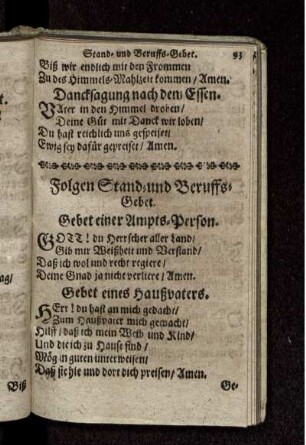 Folgen Stand- und Beruffs-Gebet.