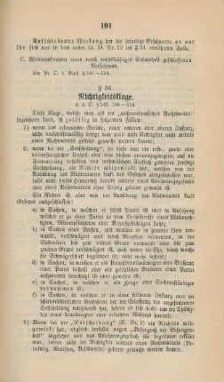 C. Wiederaufnahme eines durch rechtskräftiges Endurtheil geschlossenen Verfahrens.
