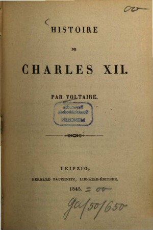 Histoire de Charles XII.