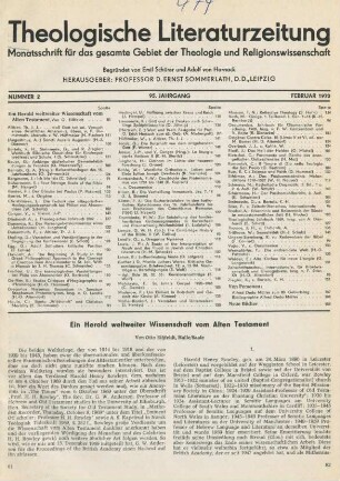 81-88 Ein Herold weltweiter Wissenschaft vom Alten Testament