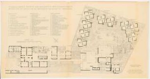 Gartenanlage des Instituts zur Erlangung der Hochschulreife, Oberhausen: Gestaltung und Bepflanzung der Garten- und Freianlagen: Grundriss 1:100