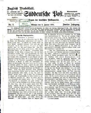 Süddeutsche Post : unabhängiges demokratisches Organ und allgemeine deutsche Arbeiterzeitung, 1870 = Jg. 2, 3. Jan. - 20. Dez.