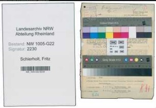 Entnazifizierung Fritz Schierholt , geb. 20.02.1901 (Kaufmann)