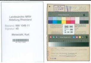 Entnazifizierung Kurt Meisezahl , geb. 03.10.1907 (Kaufmaennischer Angestellter)