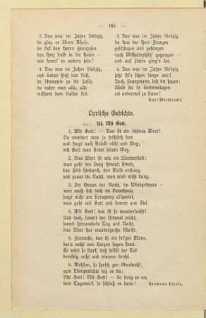 Lyrische Gedichte