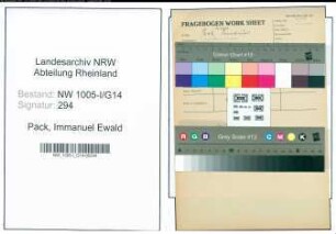 Entnazifizierung Immanuel Ewald Pack , geb. 13.11.1900 (Pfarrer)
