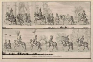 Quadrille des Wassers beim Karussell der Vier Elemente 1719 im Dresdener Zwinger