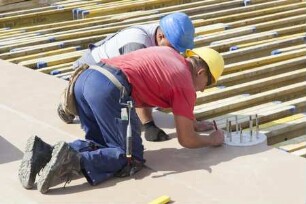 Bauarbeiter bei der Arbeit